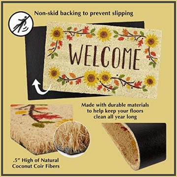 DII Halloween Coir Doormat - Durable & Adorable Decor