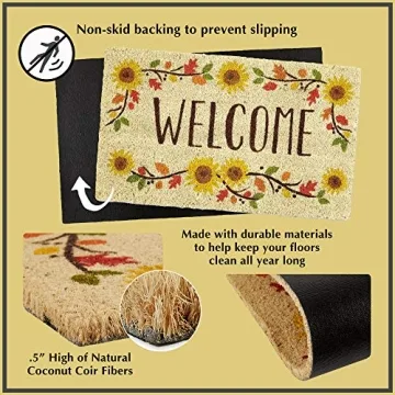 DII Halloween Coir Doormat - Durable & Adorable Decor