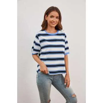 Women’s MISSACTIVER Striped Tee Shirt - Stylish Comfort Top