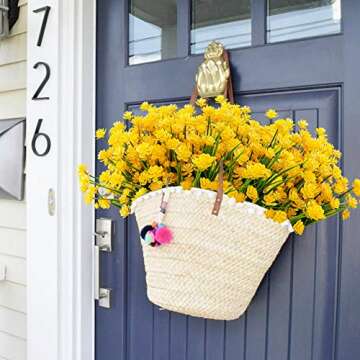 GREENRAIN 6 Bundles Artificial Lotus Flowers - UV Resistant