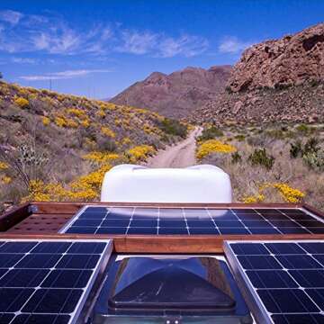 Renogy 2 Pieces 100W Monocrystalline Photovoltaic PV Solar Panel Module, 12V Battery Charging