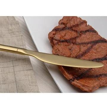 Berglander Titanium Gold Plated Flatware Set for Elegant Dining