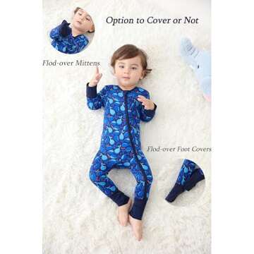Premium JunNeng Baby Sleeper with Mitten Cuffs & Zipper
