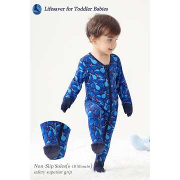 Premium JunNeng Baby Sleeper with Mitten Cuffs & Zipper