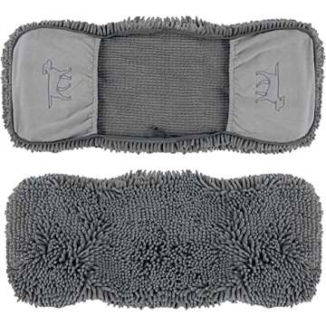 Tuff Pupper Quick Dry Towel for Dogs | Ultra Absorbent Microfiber Shammy | Extra Large 35x15 Size Dog Bath Towel | Comfortable Hand Pockets | Indoor Outdoor Use | Durable Material | Machine Washable