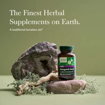 Gaia Herbs Fenugreek Seed - Helps Support Healthy Lactation and Breast Milk Production* - Made with Organic Fenugreek Seeds - 60 Vegan Liquid Phyto-Capsules (Up to 15-Day Supply)