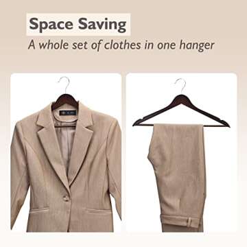 Edergoo Wooden Hangers – 30 Pack of Stylish, Durable Storage