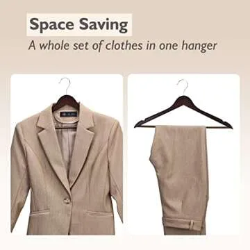 Edergoo Wooden Hangers – 30 Pack of Stylish, Durable Storage