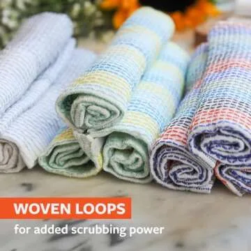 Eco-Friendly 100% Organic Cotton Dish Cloths Set of 3