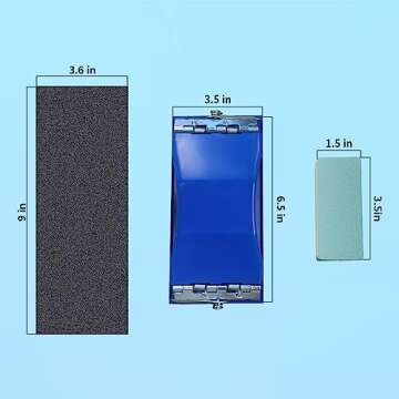 VRKET 3-in-1 Wet Dry Sandpaper Set,48 Sheets of 80 to 3000 Grit Sand Paper,1 Sandpaper Holder and 2 Sponges Sanding Block for Wood Furniture Finishing Metal Automotive Sanding Polish