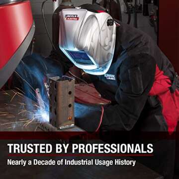 Lincoln Electric Split Leather Sleeved Welding Jacket | Premium Flame Resistant Cotton Body | Black & Red | Large | K2986-L