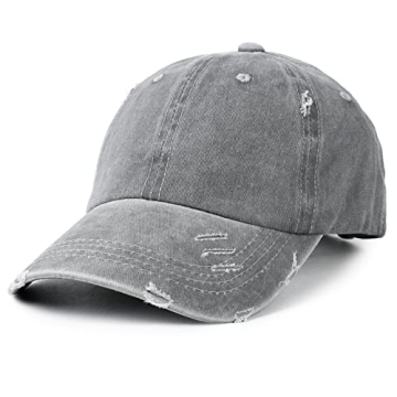 Lvaiz Distressed Baseball Cap Adjustable for Men Women