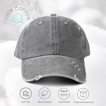 Lvaiz Distressed Baseball Cap Adjustable for Men Women