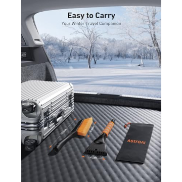 AstroAI 27" Snow Brush Ice Scraper Ergonomic Grip Cars Trucks