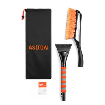 AstroAI 27" Snow Brush Ice Scraper Ergonomic Grip Cars Trucks