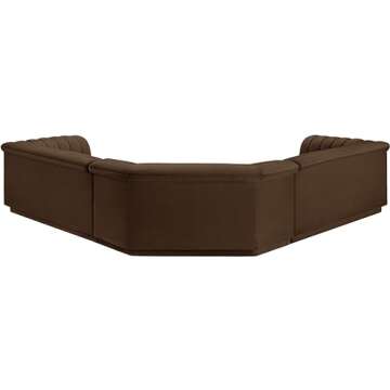 Modern Velvet Sectional Sofa - Meridian Cascade Collection