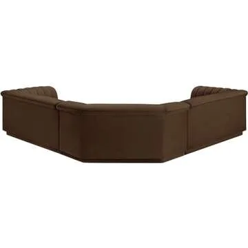 Modern Velvet Sectional Sofa - Meridian Cascade Collection