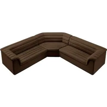 Modern Velvet Sectional Sofa - Meridian Cascade Collection