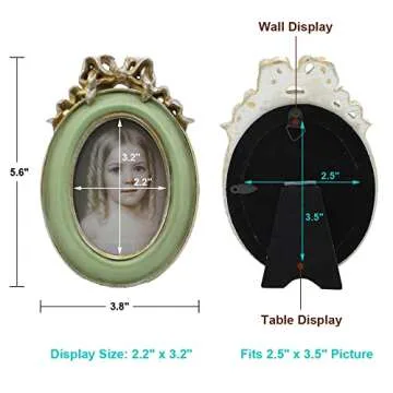 Charming Small Vintage Oval Picture Frame for Home Decor