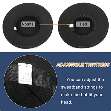 EOZY Classic Felt Fedora Hat Stylish Wide Brim Unisex