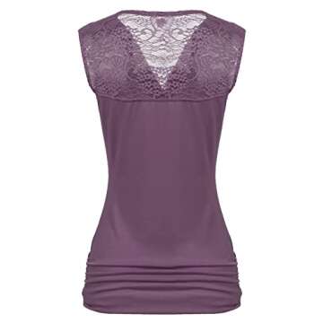 Zeagoo Womens Ruched Cowl Neck Tank Top Shirt Stretch Blouse with Side Shirring, Wineberry, Medium, Sleeveless