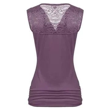 Zeagoo Women’s Stylish Ruched Cowl Neck Tank Top