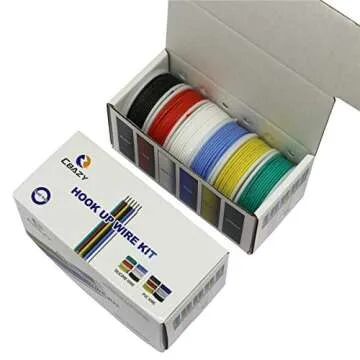 CBAZY Hook Up Wire Kit - 18 AWG Silicone Stranded Wire 6 Colors
