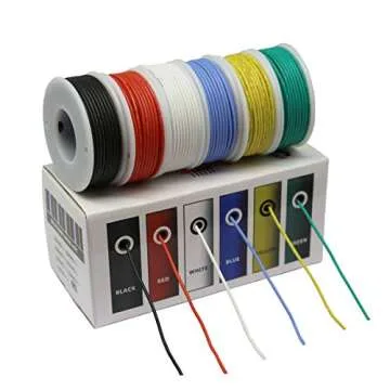 CBAZY Hook Up Wire Kit - 18 AWG Silicone Stranded Wire 6 Colors