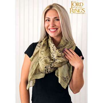 elope Lord of The Rings Middle Earth Lightweight Scarf - Standard - Beige