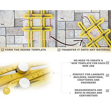 Multi Angle Measuring Ruler for Perfect Cuts Every Time