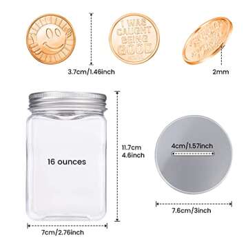 Mczxon Caught Being Good Coins Tokens-100 Pcs, Colorful Plastic Reward Incentive Behavior Pretend Pl...