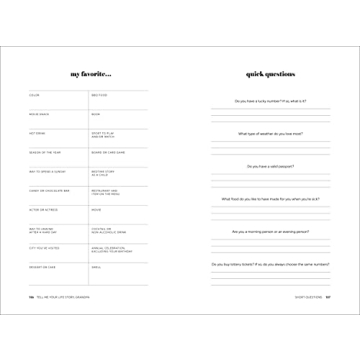 Tell Me Your Life Story, Grandpa Memory Journal