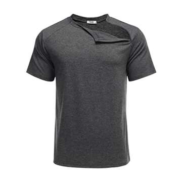Deyeek Men's Post Surgery Shirt for Easy Recovery Wear