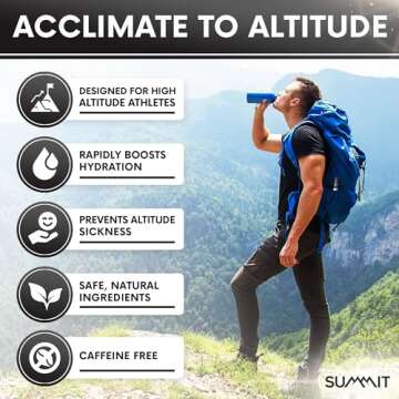 SUMMIT Altitude Sickness Acclimation Tablets (20 Tablets) | Supports Rapid Altitude Acclimation & Recovery | Altitude Sickness Prevention & Hydration Aid | Altitude Sickness Medicine
