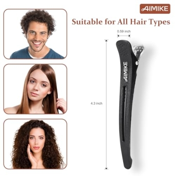 AIMIKE Non-Slip Hair Clips - 6 Pack for All Hair Types