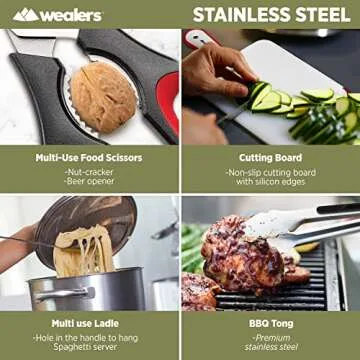 12 Piece Camp Kitchen Cooking Utensil Set for Travel