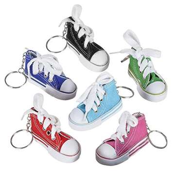 ArtCreativity Mini Canvas Sneaker Keychains - Unique Gifts for All Ages