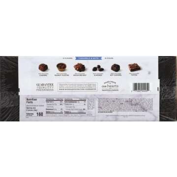 Russell Stover Caramel and Nuts in Milk and Dark Chocolate, Mother's Day Chocolate Gift Box, 9.4 Ounce