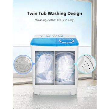 28Lbs Portable Twin Tub Washer for Apartments & Dorms