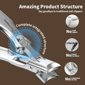 WONSIM Heavy Duty German Nail Clippers for Thick Nails