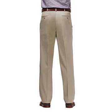 Haggar Men's Premium No Iron Khaki Pants - Classic Fit Expandable