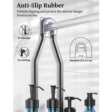 YASONIC Shower Caddy - Durable Hanging Organizer with Hooks