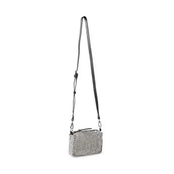 Steve Madden womens Noble-c Steve Madden NOBLE C Rhinestone Crossbody, Silver, One Size US