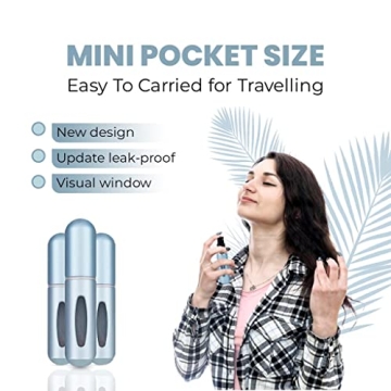 VIGOR PATH Portable Mini Refillable Perfume/Cologne Atomizer Bottle - great for travel, parties and events - Travel & toiletry accessory great for both men and women - 5ml/0.2oz (Variety Pack of 4)