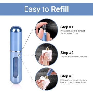 VIGOR PATH Portable Mini Refillable Perfume/Cologne Atomizer Bottle - great for travel, parties and events - Travel & toiletry accessory great for both men and women - 5ml/0.2oz (Variety Pack of 4)