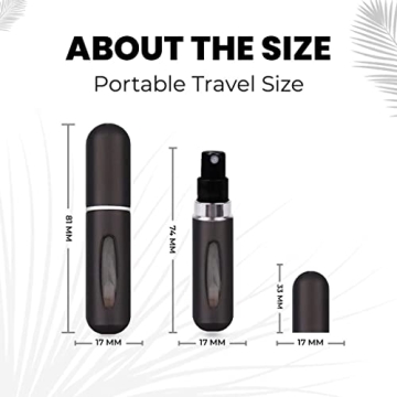 VIGOR PATH Portable Mini Refillable Perfume/Cologne Atomizer Bottle - great for travel, parties and events - Travel & toiletry accessory great for both men and women - 5ml/0.2oz (Variety Pack of 4)