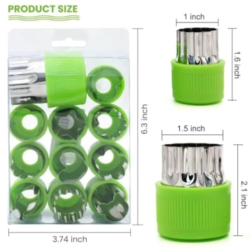 LENK 9-Pc Vegetable & Cookie Cutter Set for Kids Fun