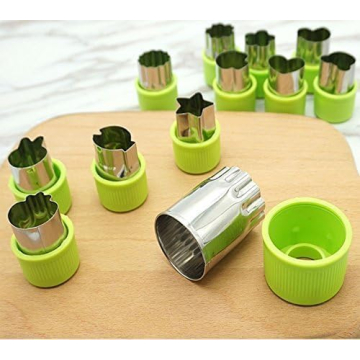 LENK 9-Pc Vegetable & Cookie Cutter Set for Kids Fun