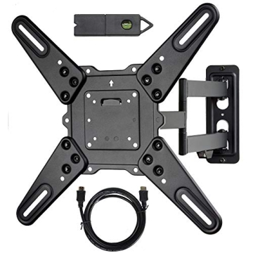VideoSecu ML531BE2 TV Wall Mount Kit for Most 26-55 TVs – Full Motion with HDMI Cable