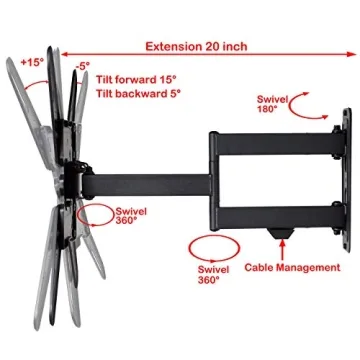 VideoSecu ML531BE2 TV Wall Mount Kit with HDMI Cable